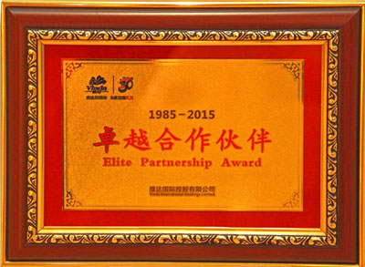 真人游戏荣获“2015维达卓越相助同伴”大奖